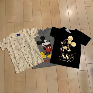 ミッキーマウス(ミッキーマウス)の⭐︎新品　ミッキー　Tシャツ 100 ３枚セット　ディズニー(Tシャツ/カットソー)