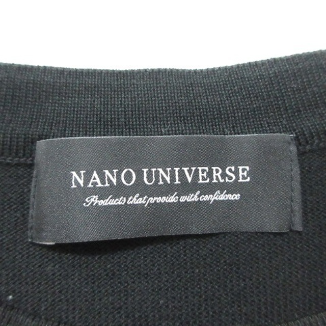 nano・universe(ナノユニバース)のナノユニバース Tシャツ カットソー 七分袖 クルーネック S 黒 ブラック メンズのトップス(その他)の商品写真