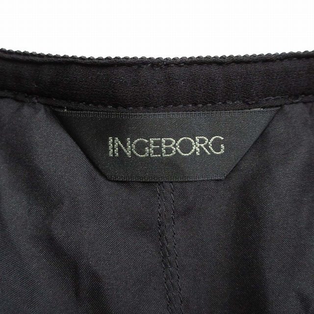 INGEBORG(インゲボルグ)の美品 インゲボルグ INGEBORG ドット プリーツ ロング スカート L●６ レディースのスカート(ロングスカート)の商品写真