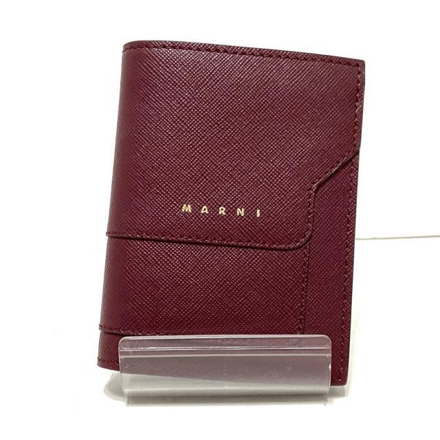 マルニ 2つ折り財布美品 - ボルドー - www.copyflash.net