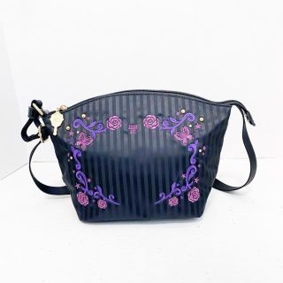 ✨美品・希少✨ANNA SUI ブラック×パープル スタースタッツ ハンドバッグ