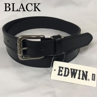 エドウィン(EDWIN)の新品 エドウィン メンズ ベルト  EDWIN 革  カジュアル   黒　5(ベルト)