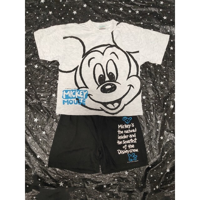 ミッキーマウス(ミッキーマウス)のミッキーマウス 半袖Tシャツ ショートパンツ セット 110 グレー ブラック キッズ/ベビー/マタニティのキッズ服男の子用(90cm~)(その他)の商品写真