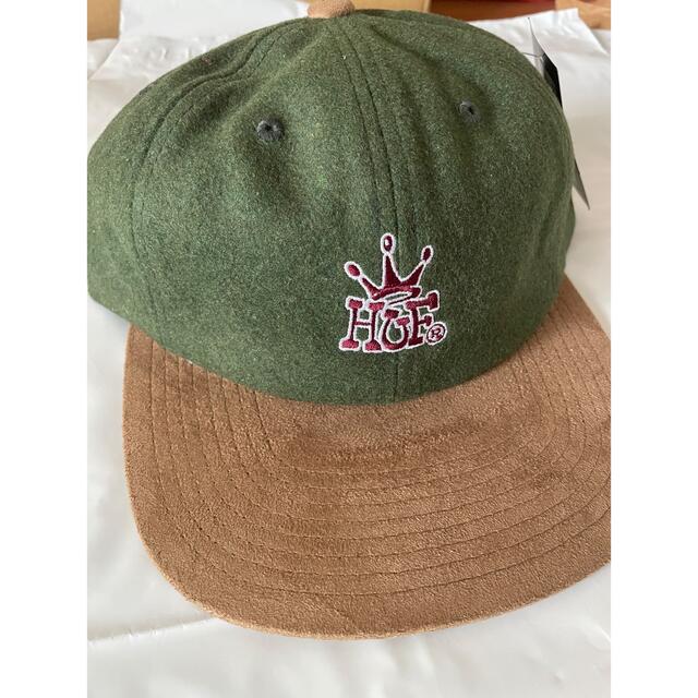 希少　huf 6panel cap キャップ　帽子　緑　刺繍