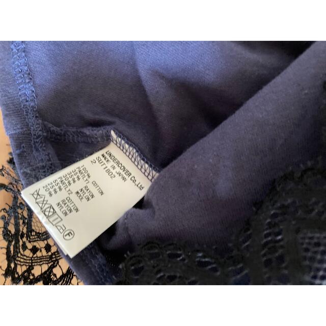 UNDERCOVER(アンダーカバー)のSue UNDERCOVER カットソー　パープル　黒レース レディースのトップス(カットソー(半袖/袖なし))の商品写真