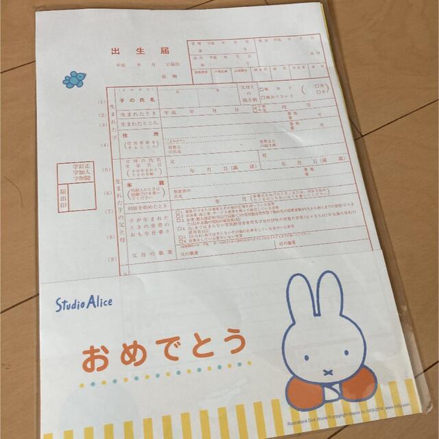 出生届 キッズ/ベビー/マタニティのメモリアル/セレモニー用品(その他)の商品写真