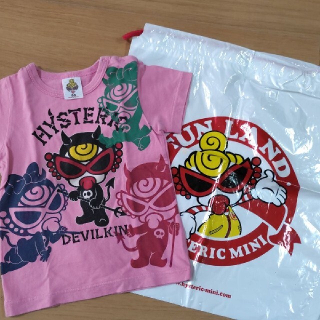 HYSTERIC MINI(ヒステリックミニ)のヒスミニ　Tシャツ　ショップ袋　まとめ売り キッズ/ベビー/マタニティのキッズ服女の子用(90cm~)(Tシャツ/カットソー)の商品写真