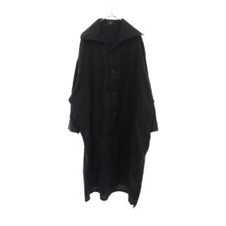 ワイズ(Y's)のY's ワイズ 22SS COTTON THIN TWILL STAND COLLAR BIG DRESS コットンビッグドレスシャツ ワンピース レディース ブラック YG-D83-003(ロングワンピース/マキシワンピース)