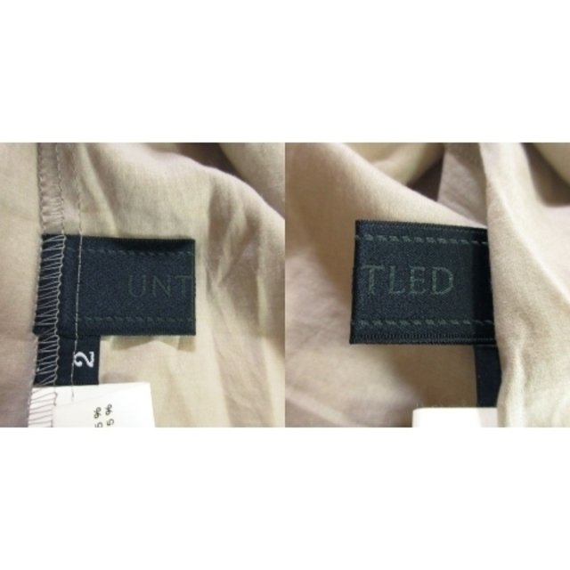 UNTITLED(アンタイトル)のアンタイトル ブラウス ラウンドネック 半袖 ウール混 フリル 2 ベージュ レディースのトップス(シャツ/ブラウス(半袖/袖なし))の商品写真