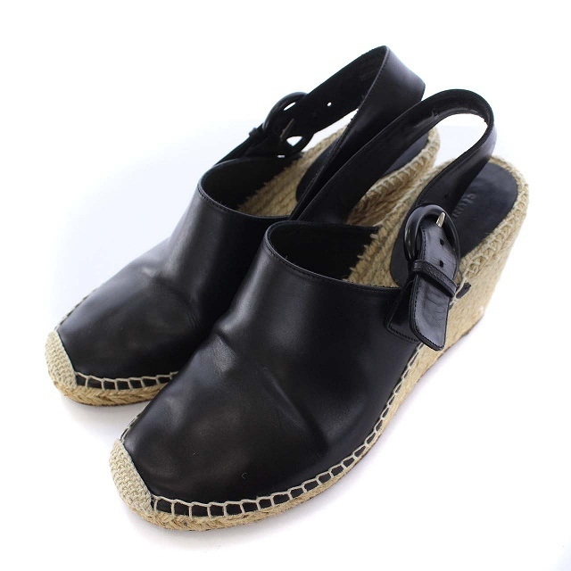 celine(セリーヌ)のセリーヌ フィービー期 サンダル エスパドリーユ ウェッジソール 38 黒 レディースの靴/シューズ(サンダル)の商品写真
