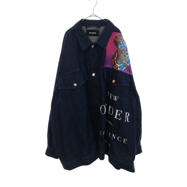 RAF SIMONS ラフシモンズ 18SS New Order Oversized Printed Denim Jacket 181-723 プリントデニムジャケット オーバーサイズシャツ インディゴ