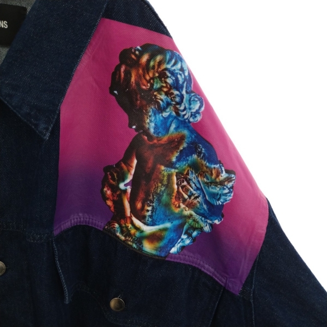 RAF SIMONS ラフシモンズ 18SS New Order Oversized Printed Denim Jacket 181-723 プリントデニムジャケット オーバーサイズシャツ インディゴ 5