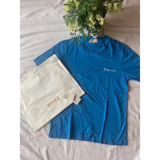 マルニ(Marni)のマルニ　MARNI ロゴ刺繍入りカットソー　ロンハーマン　ドゥロワー(Tシャツ(半袖/袖なし))