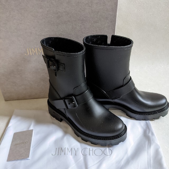 新品正規品】Jimmy choo Yael Flat レインブーツ ブラック | labiela.com