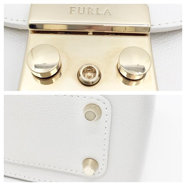 良品　フルラ　FURLA     チェーンショルダー　メトロポリス　白 8