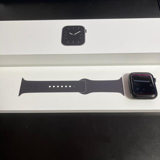 アップル(Apple)のApple Watch 5 44mm スペースグレー GPS(腕時計(デジタル))
