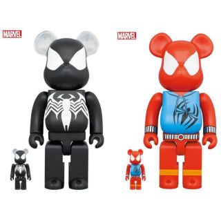 メディコムトイ(MEDICOM TOY)のBE@RBRICK SPIDER-MAN BLACK & SCARLET セット(アニメ/ゲーム)