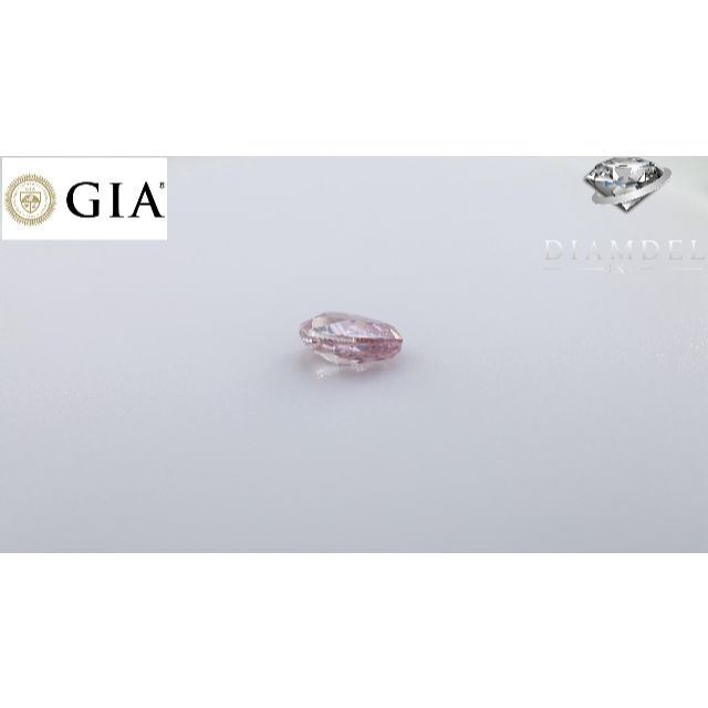 ピンクダイヤモンドルース/ F.ORANGY PINK/0.17 ct. GIA