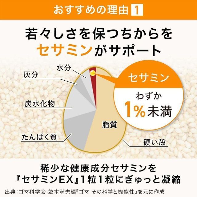 サントリー(サントリー)のサントリー ウエルネス セサミンEX 90粒 30日分 食品/飲料/酒の健康食品(ビタミン)の商品写真