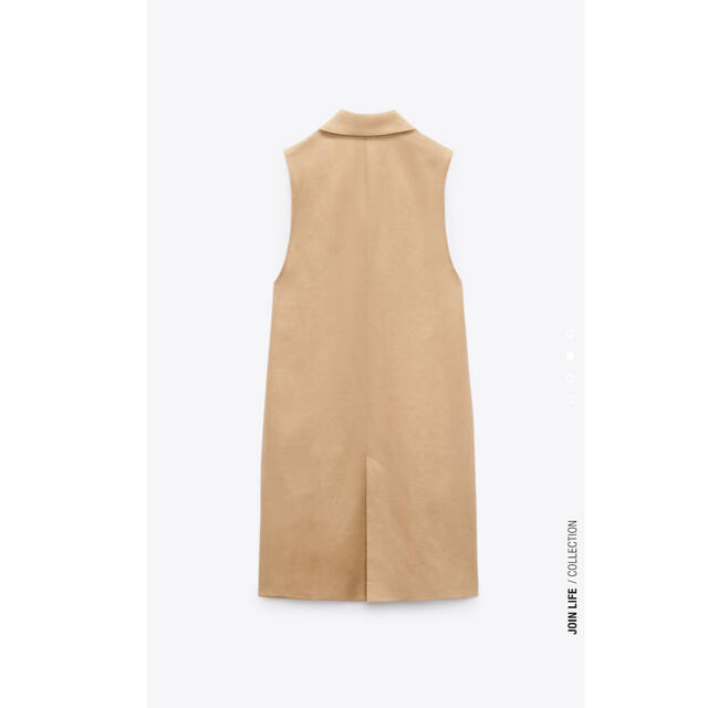 ZARA(ザラ)のZARA ロングリネンベスト レディースのトップス(ベスト/ジレ)の商品写真