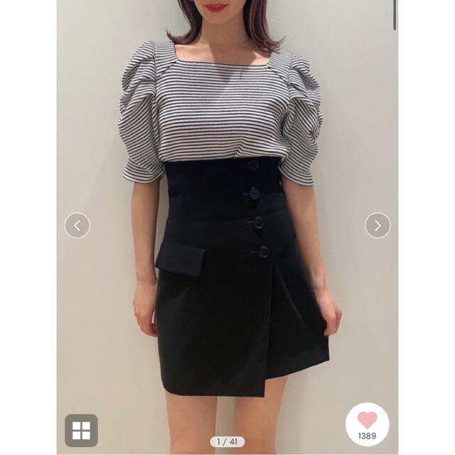 SNIDEL Sustainableハイウエストキュロットショートパンツ S - スカート SNIDEL Sustainableハイウエストキュロットショートパンツ S - スカート