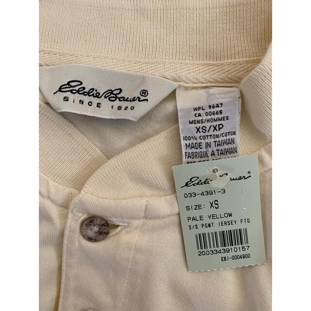 Eddie Bauer(エディーバウアー)の未着用 エディーバウアー ヘンリーネックTシャツ ペールイエロー  メンズのトップス(Tシャツ/カットソー(半袖/袖なし))の商品写真