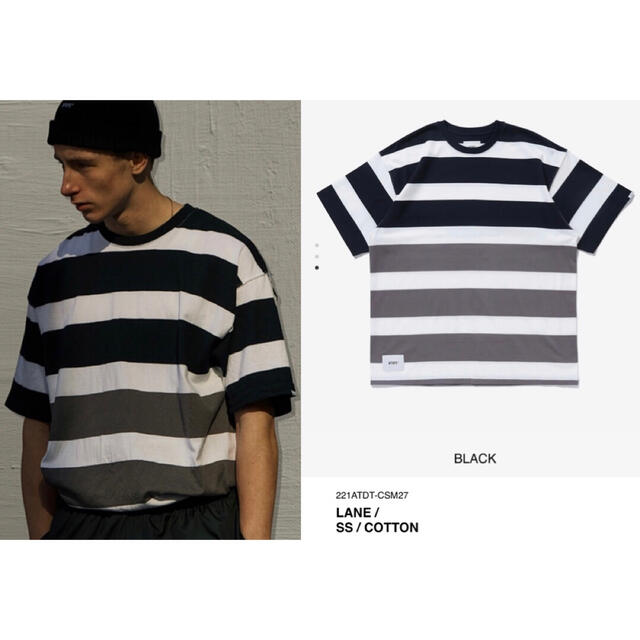 BLACK L 22SS WTAPS LANE / SS / COTTON