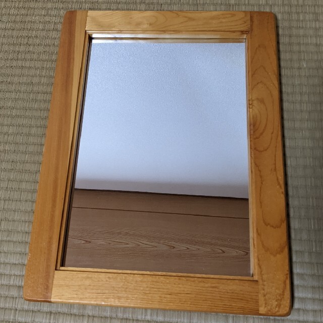 天然木鏡 インテリア/住まい/日用品のインテリア小物(壁掛けミラー)の商品写真