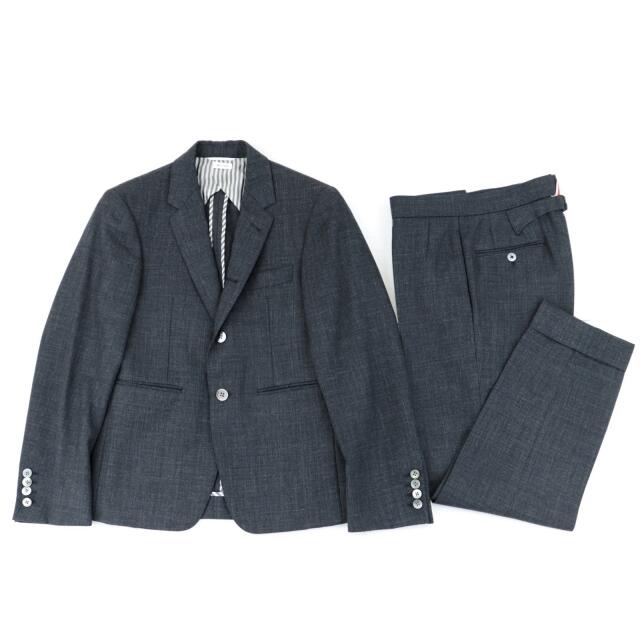 【高級】トムブラウン　セットアップ　灰色　M位　ネクタイ・シャツ付　トリコロールスーツおじさんのイケオジスーツ