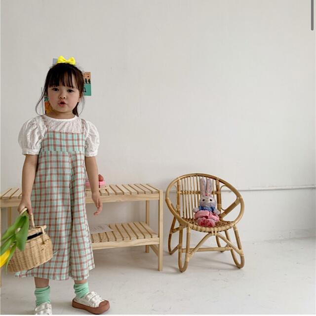 SALE   チェックサロペット　春夏　＊韓国子供服好きな方にも＊ キッズ/ベビー/マタニティのキッズ服女の子用(90cm~)(パンツ/スパッツ)の商品写真