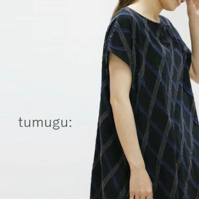 tumugu(ツムグ)の新品未使用タグ付き　tumugu ツムグ　Tシャツ レディースのトップス(Tシャツ(半袖/袖なし))の商品写真