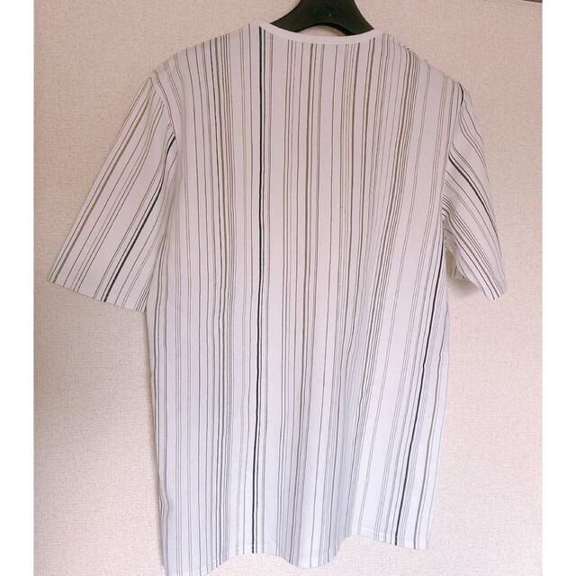 ABAHOUSE(アバハウス)のアバハウス　半袖　Tシャツ　白　ストライプ　ABAHOUSE メンズのトップス(Tシャツ/カットソー(半袖/袖なし))の商品写真