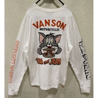 バンソン(VANSON)の＊バンソン×トムとジェリー 刺繍 長袖 カットソー Tシャツ トップス XL(Tシャツ/カットソー(七分/長袖))