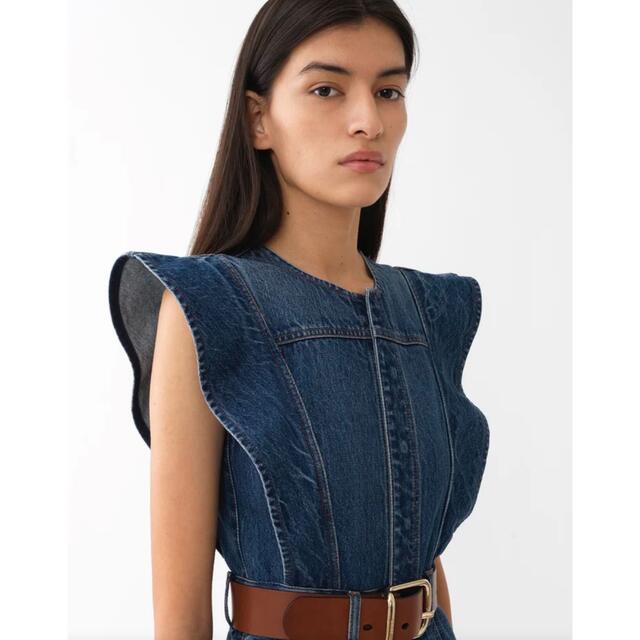 Chloe(クロエ)のChloe denim one-piece デニムワンピース レディースのワンピース(ロングワンピース/マキシワンピース)の商品写真