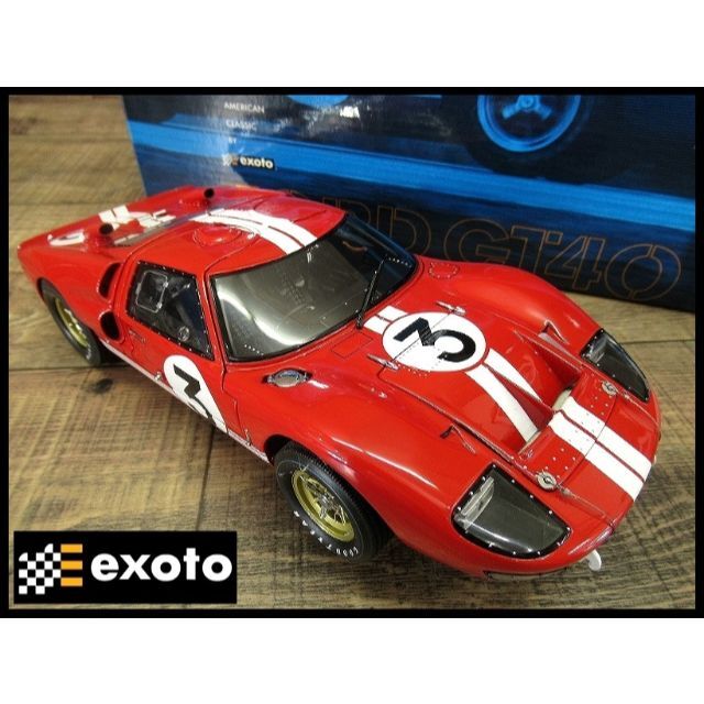 激レア 絶版品 開封済 エグゾト 1/18 フォードGT40 自動車 フィギュア118スケールカラー