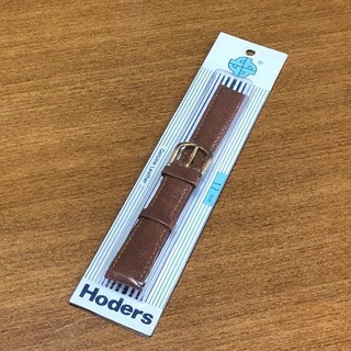 Hoders本革時計ベルト17mm 茶　金具金色(レザーベルト)