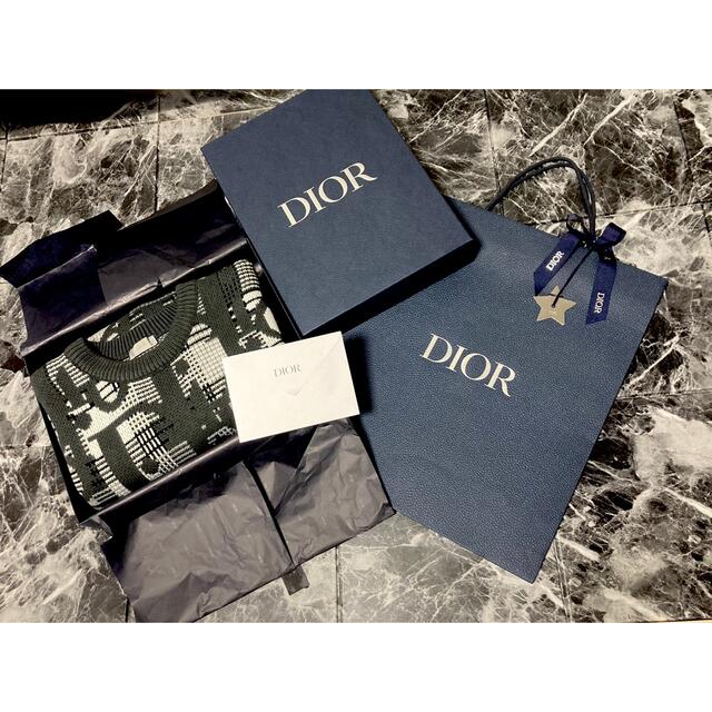 Christian Dior(クリスチャンディオール)の定価20万 21AW 新作 DIOR オブリークウールジャガードニット サイズM メンズのトップス(ニット/セーター)の商品写真