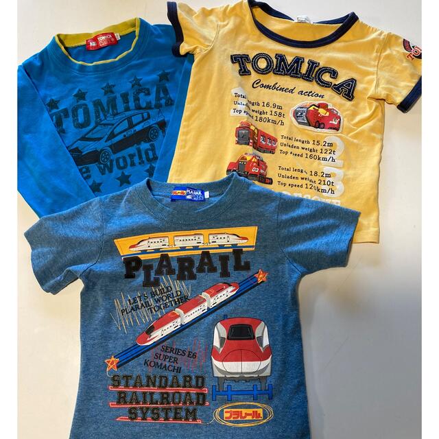 Takara Tomy(タカラトミー)の100サイズのトミカ　プラレールのTシャツ　3枚 キッズ/ベビー/マタニティのキッズ服男の子用(90cm~)(Tシャツ/カットソー)の商品写真