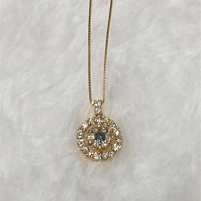 sold out❤️K18YGトリートダイヤ入り合計1ctダイヤネックレス❤️ レディースのアクセサリー(ネックレス)の商品写真