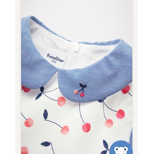 familiar - 【新品】現行品襟付きワンピースさくらんぼ 110の通販 by
