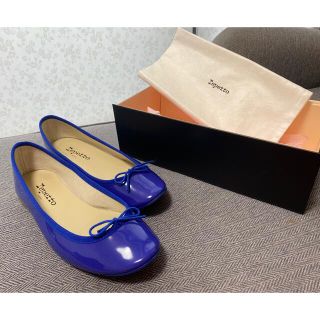 レペット(repetto)のrepetto バレエシューズ　エナメル／ブルー(バレエシューズ)