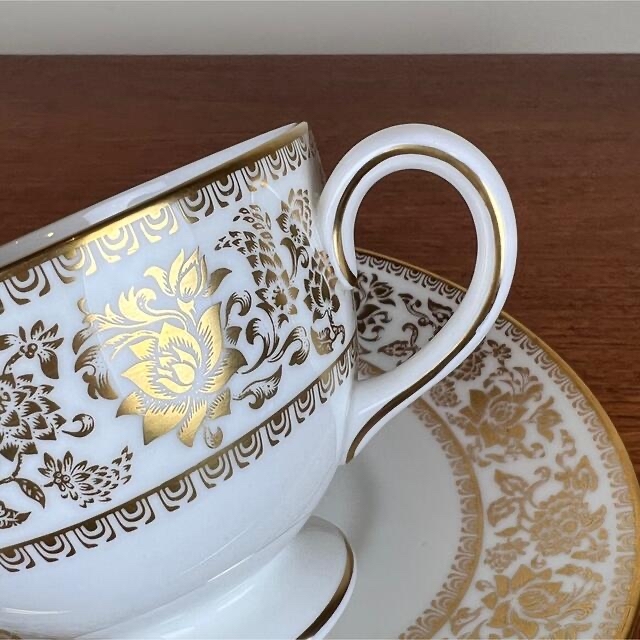 WEDGWOOD - ウェッジウッド ゴールドダマスク トリオ コーヒーカップ