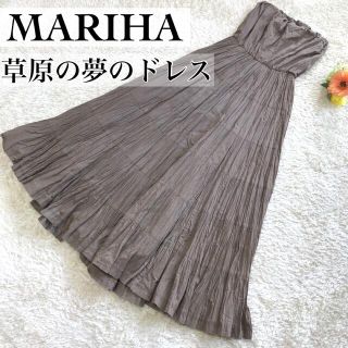 【MARIHA】マリハベアトップロングワンピース　ブラウン　草原の夢のドレス(ロングワンピース/マキシワンピース)