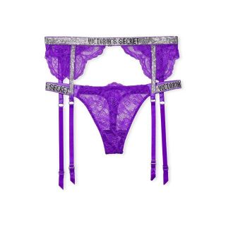 ヴィクトリアズシークレット(Victoria's Secret)のヴィクトリアズシークレットガーターベルト ＆ ソング パンティーセット S(その他)