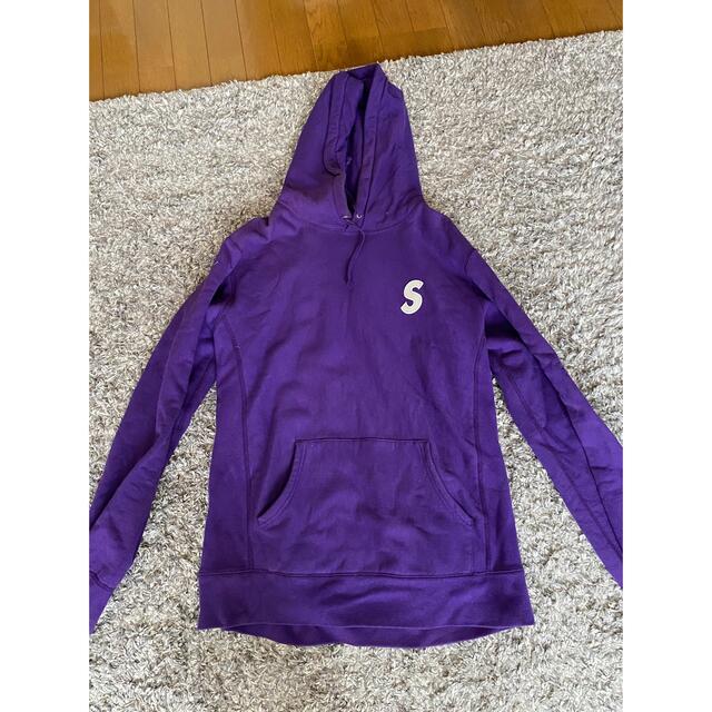 Supreme(シュプリーム)の supreme S logo フーディー　hooded パープル　サイズXL メンズのトップス(パーカー)の商品写真