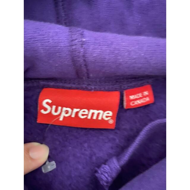 supreme S logo フーディー　hooded パープル　サイズXL 2