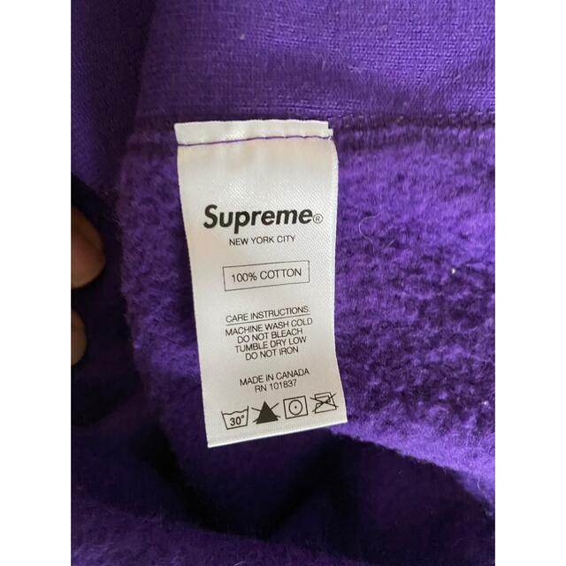 supreme S logo フーディー　hooded パープル　サイズXL 3