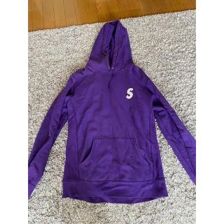 シュプリーム(Supreme)の supreme S logo フーディー　hooded パープル　サイズXL(パーカー)