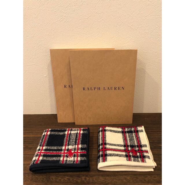 POLO RALPH LAUREN(ポロラルフローレン)のラルフローレン　タオルハンカチ　●2枚セット　No27 レディースのファッション小物(ハンカチ)の商品写真