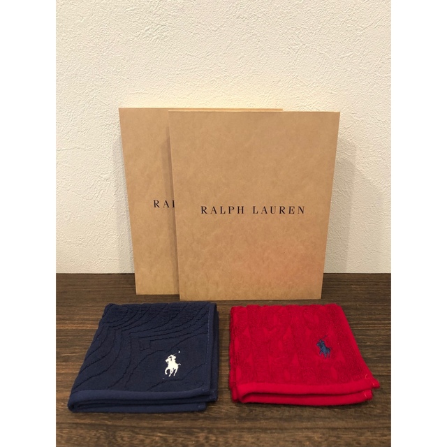 POLO RALPH LAUREN(ポロラルフローレン)のラルフローレン　タオルハンカチ　●2枚セット　No28 レディースのファッション小物(ハンカチ)の商品写真